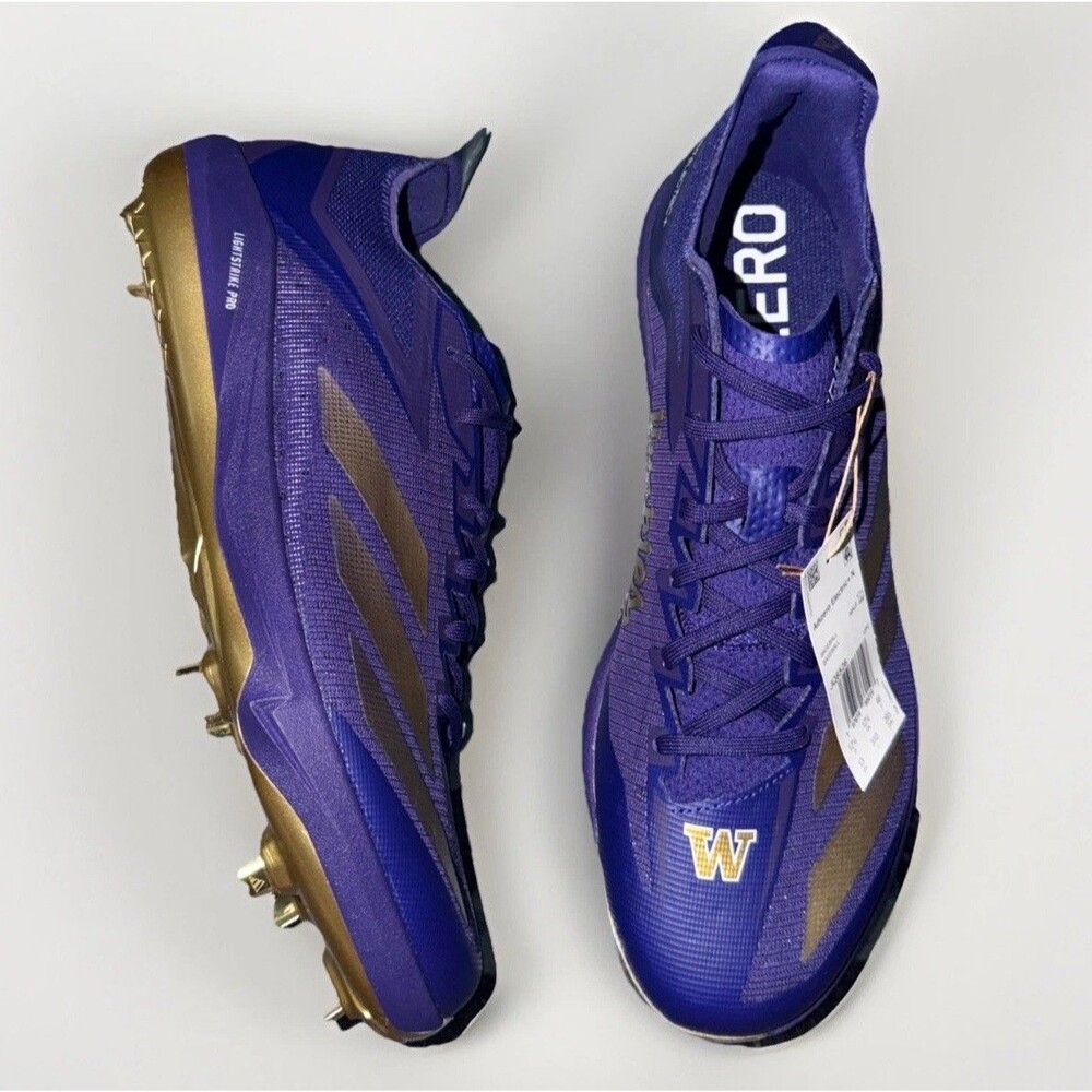 adidas Adizero Electric Washington Huskies Metal Baseball Cleats Size 13 JQ8526